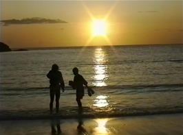 Paul Hardman and Nick Green immerse themselves in a magnificent sunset on the most special beach in the world